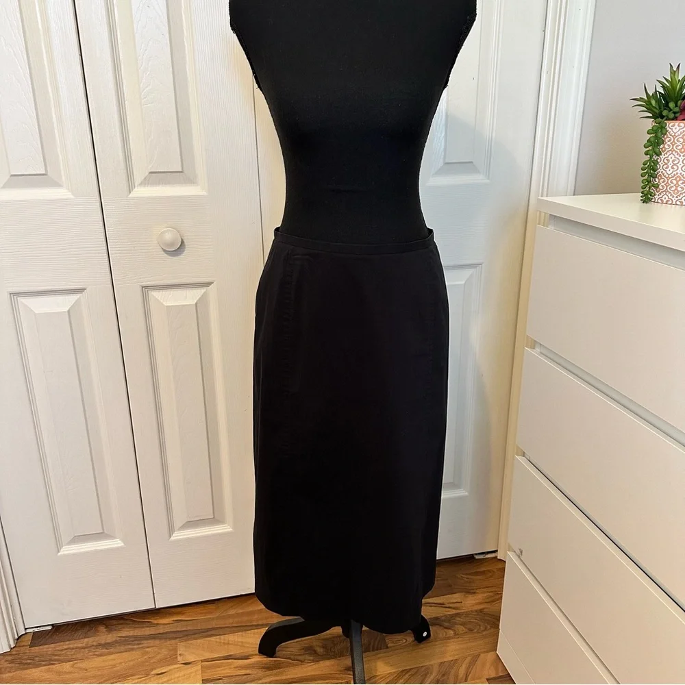 J. Crew Black Pencil Midi Skirt Women’s Size 6 Classic Carrer Office